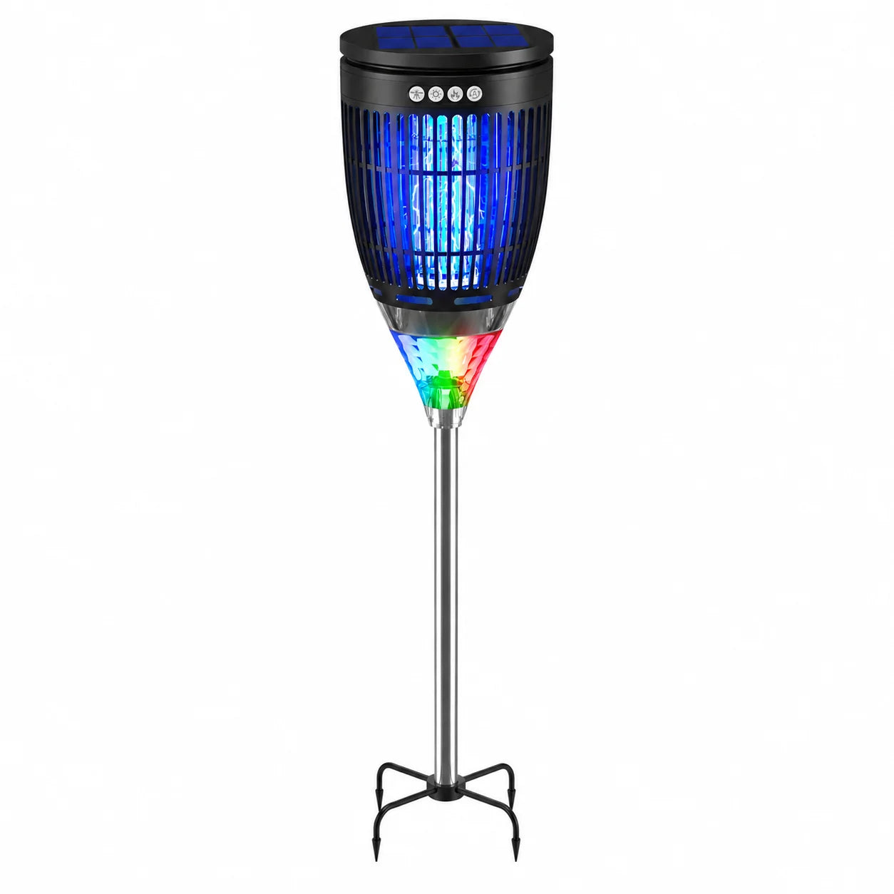 Solar Bug Zapper Outdoor 4200V 3-In-1 Mosquito Zapper RGB