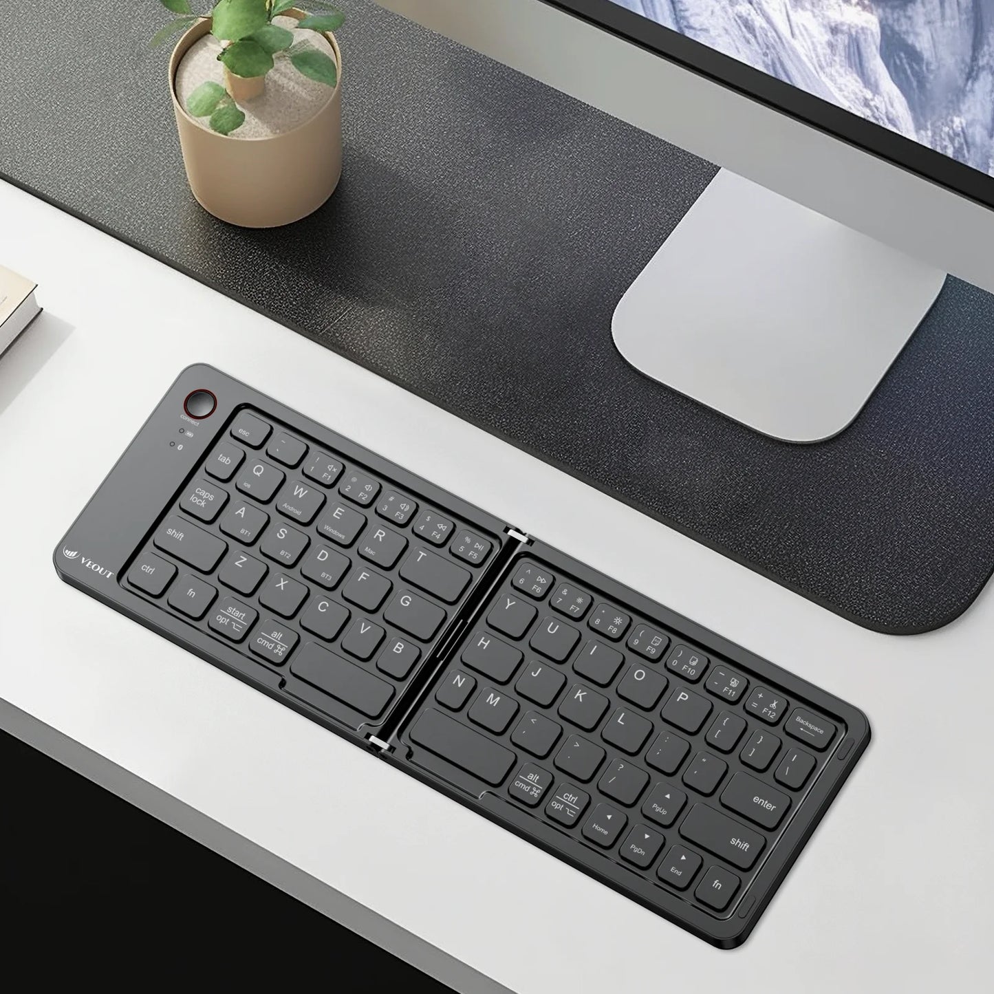 LISM E4 Wireless Folding Keyboard for Laptops and Tablets