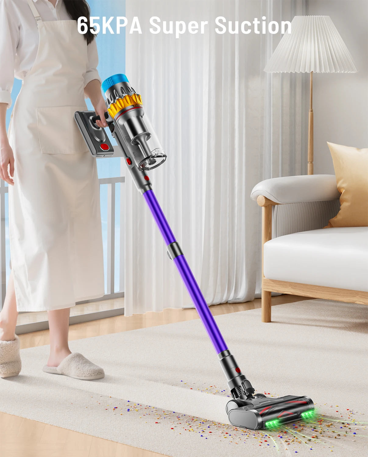 VAKERR X15 Pro 650W Cordless Vacuum For Pet Hair Cleaning