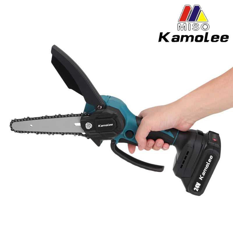 Kamolee Brushless Electric Chainsaw Mini Wood Cutter Pruning