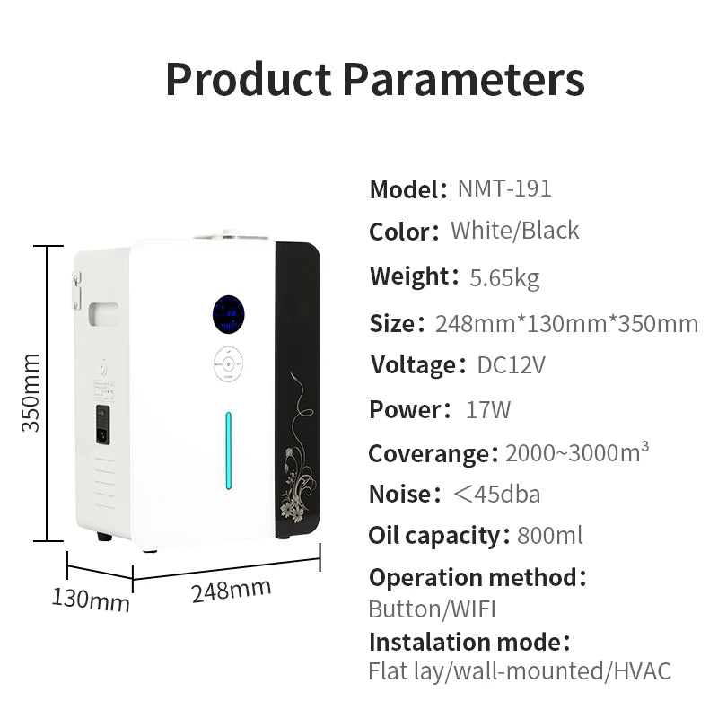 NAMSTE 3000m3 Air Purifier Aroma Diffuser 800ml Capacity