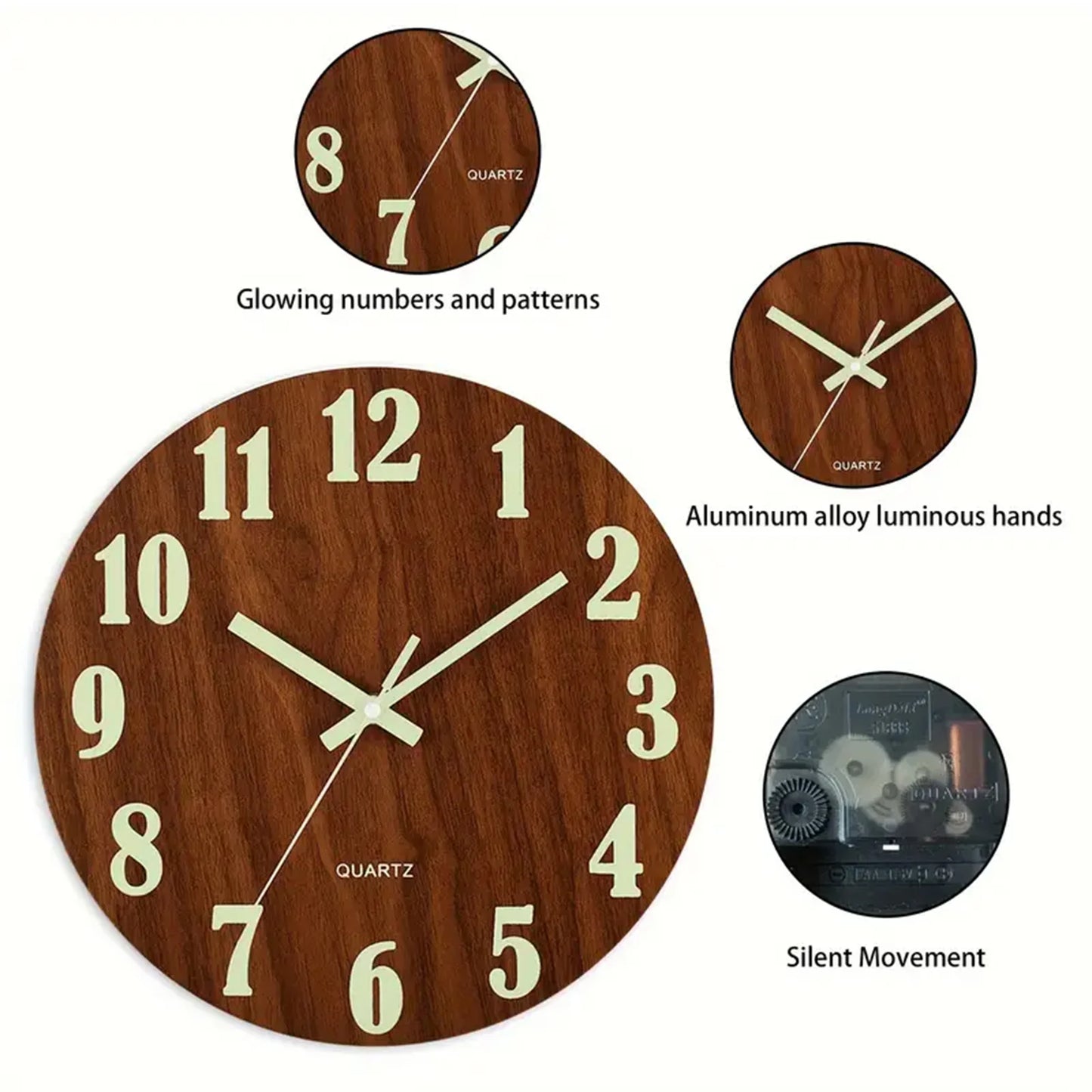 Modern Glow Wall Clock For Home Decor Gift