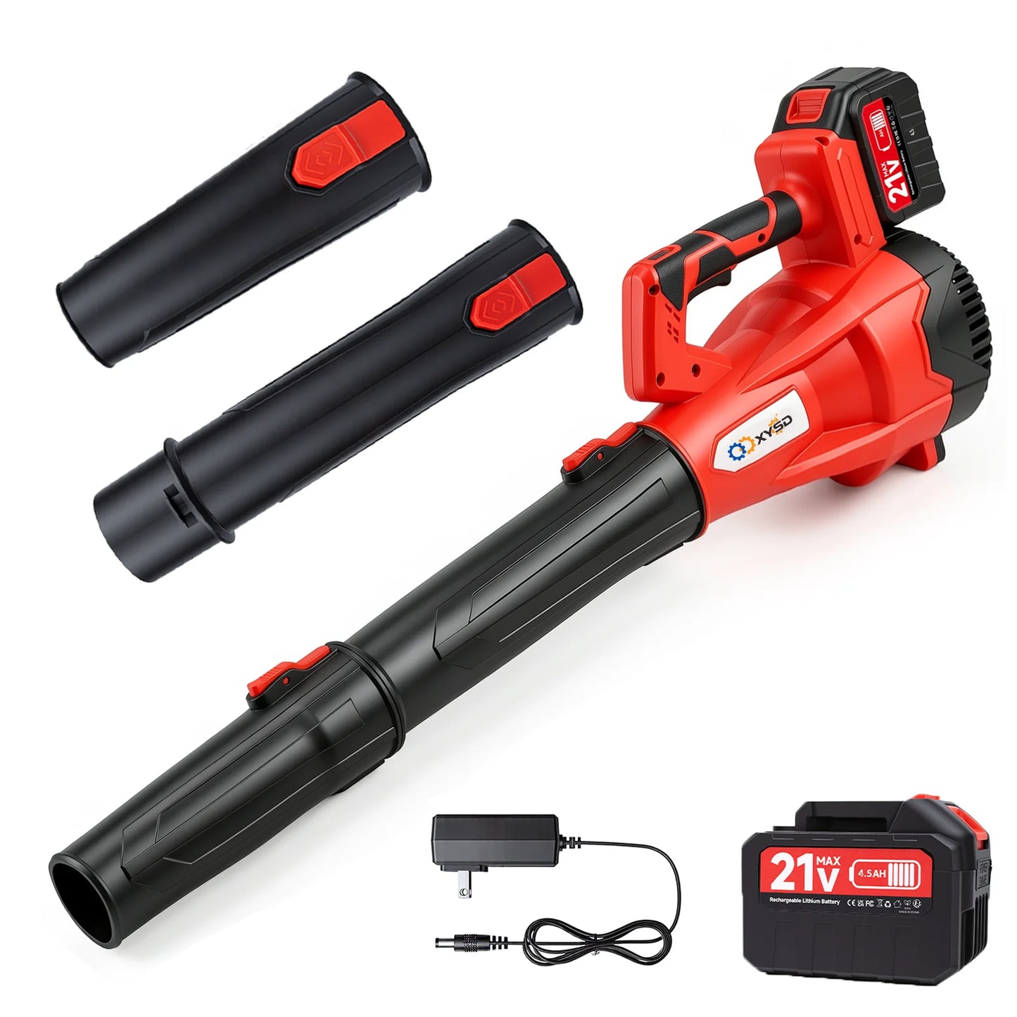XYSD Cordless Leaf Blower 650 CFM with 21V Battery