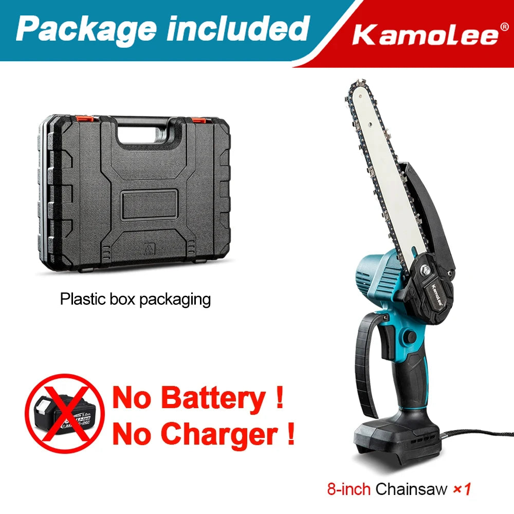 Kamolee Brushless Electric Chainsaw Mini Wood Cutter Pruning