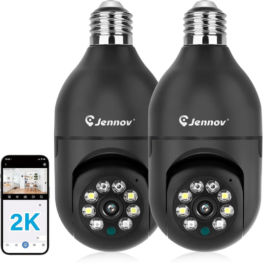 Jennov 2K WiFi Security Camera Outdoor Indoor 2 Pack