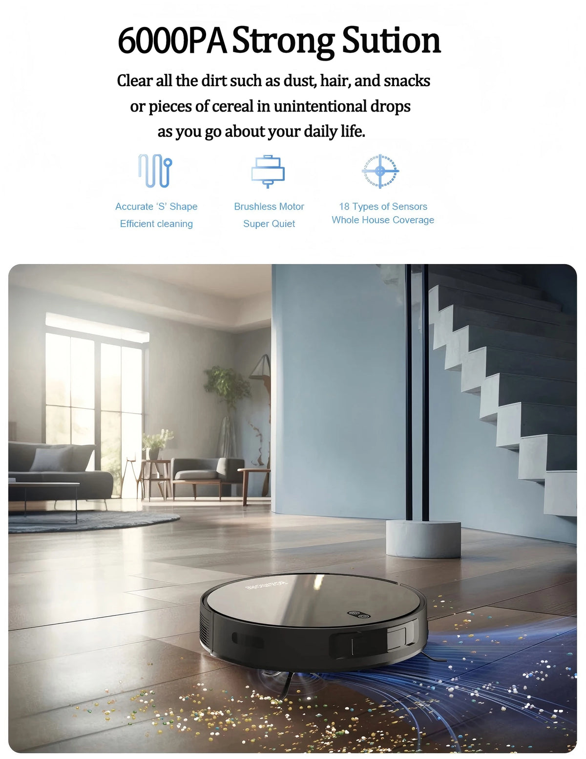 Boaimore Smart Robot Vacuum Mop App Control And Self Charging