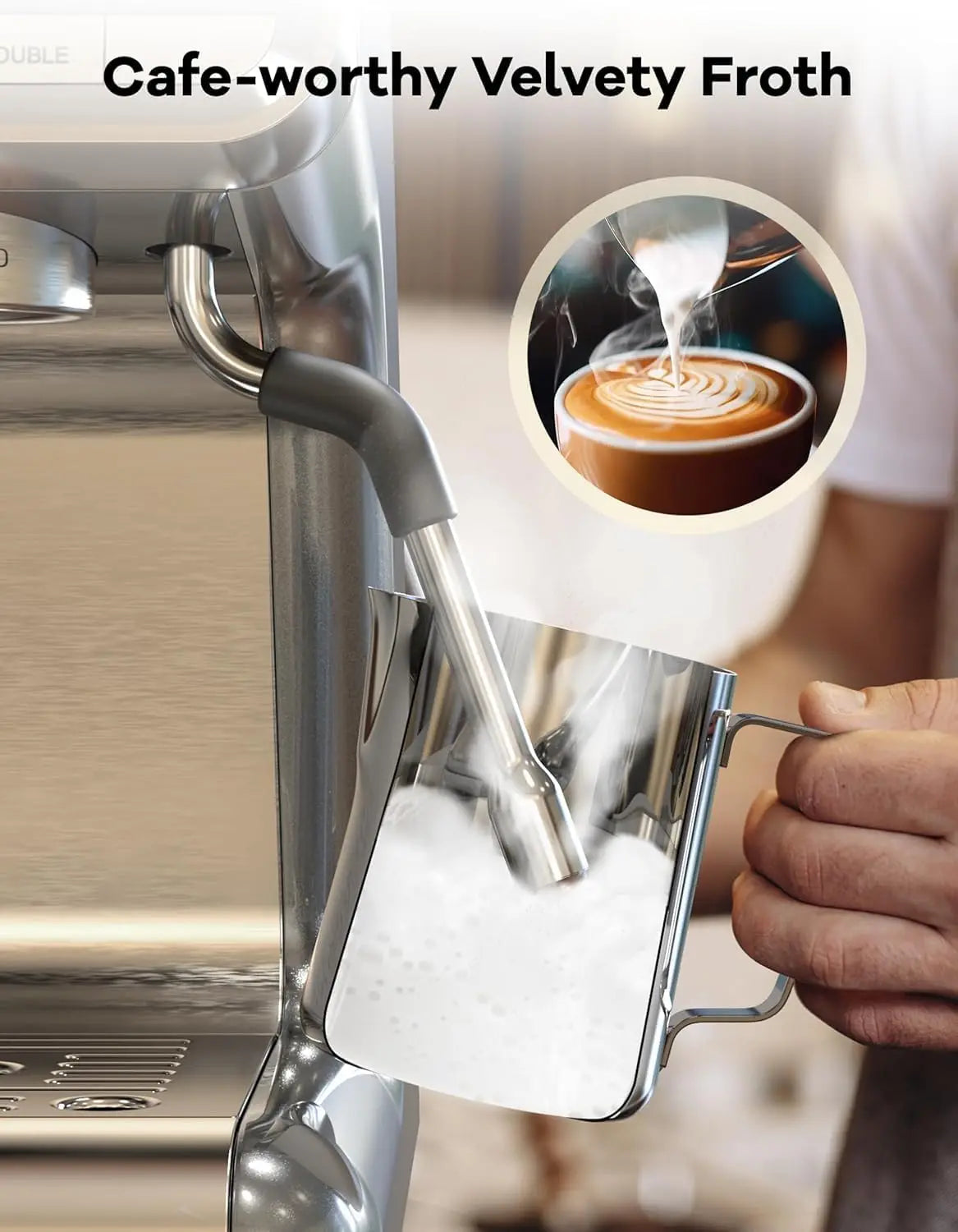 Acekool 20 Bar Semi Automatic Espresso Machine With Grinder