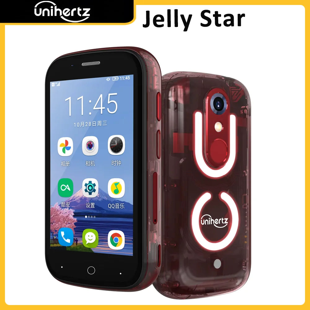 Unihertz Jelly Star Mini Smartphone Unlocked With LED Light Backshell