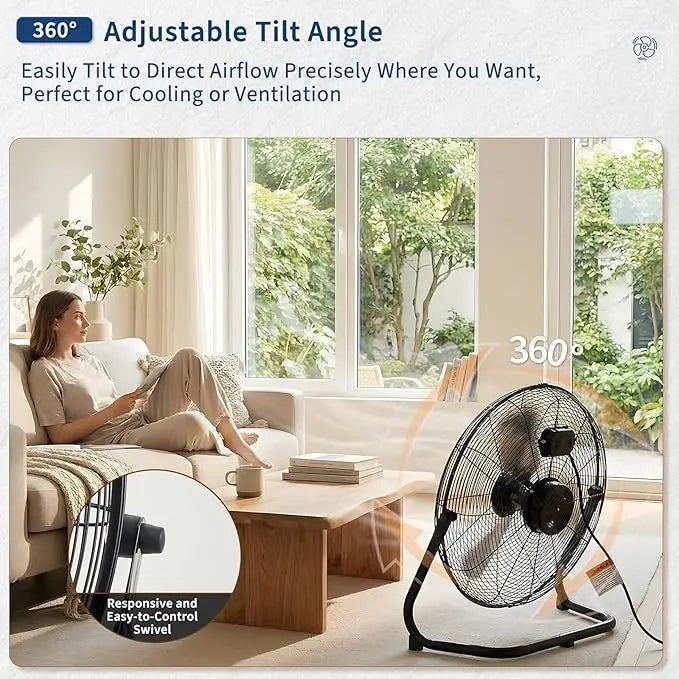 Acekool Industrial Floor Fan 3 Speed High Velocity Cooling
