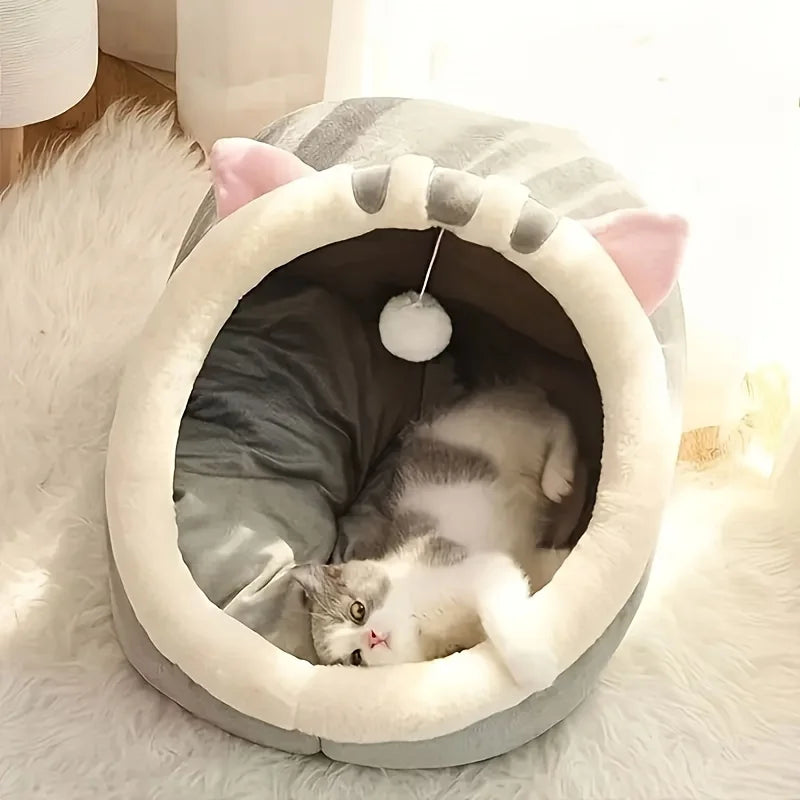 Cozy Cat House Bed Nest Tent For Pets Warm Comfort