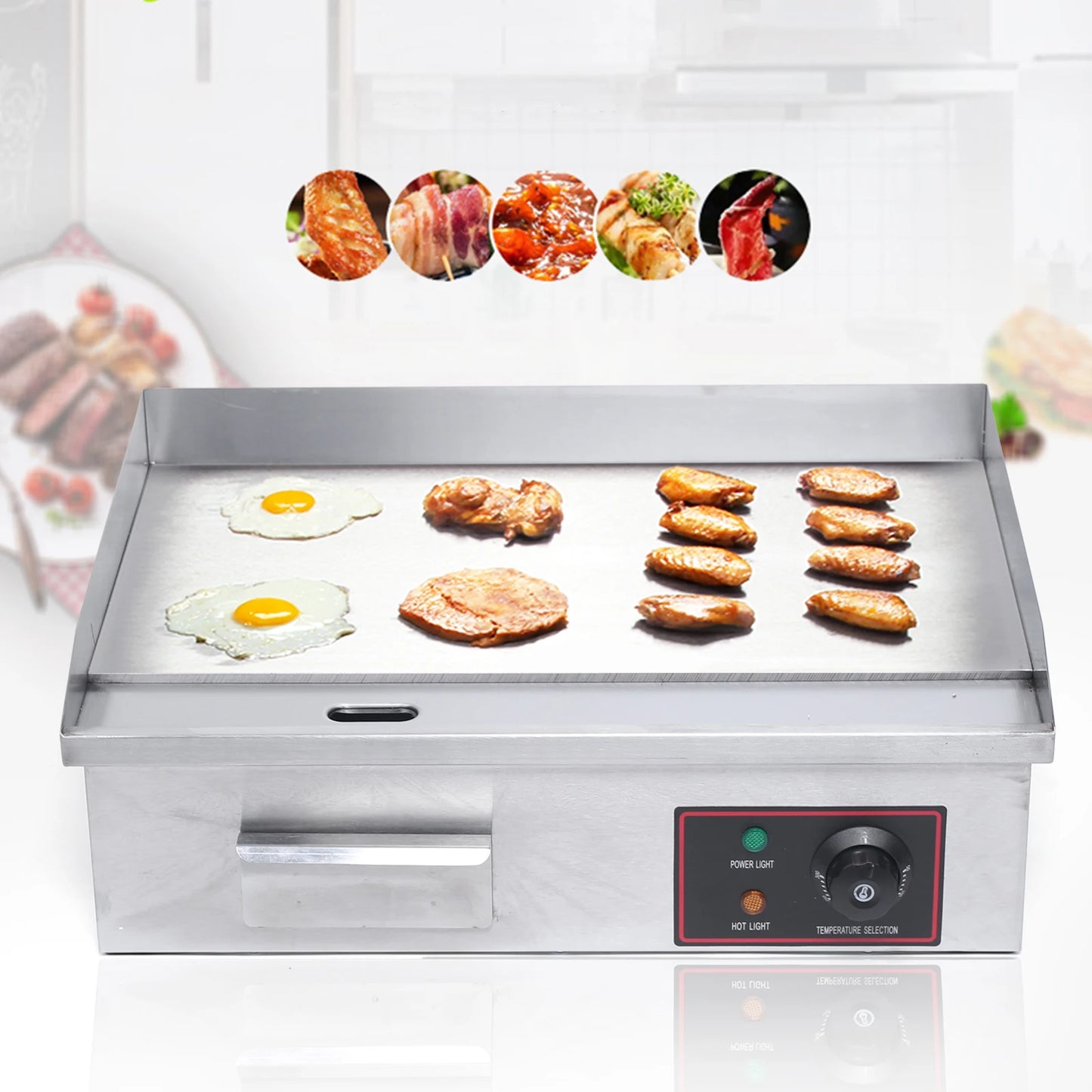 Commercial Electric Flat Top Griddle Stainless Steel Countertop