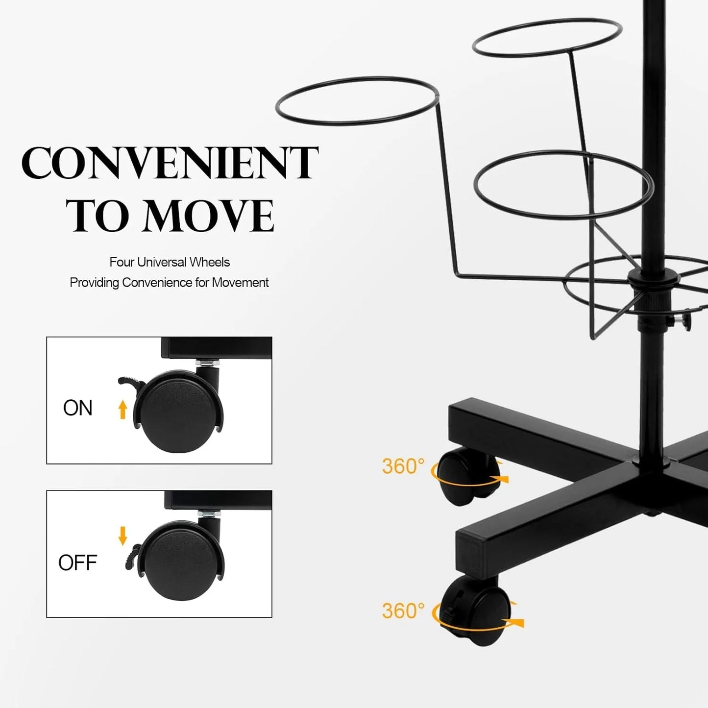 Freestanding Rotating Hat Display Rack With 35 Hooks