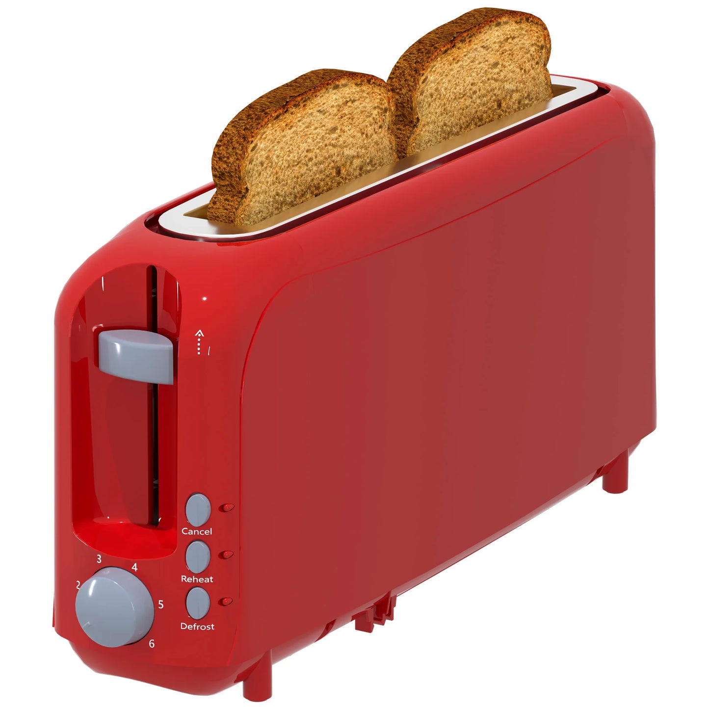 YUKOOL 2-Slice Slim Toaster With Auto Shutoff Removable Crumb Tray