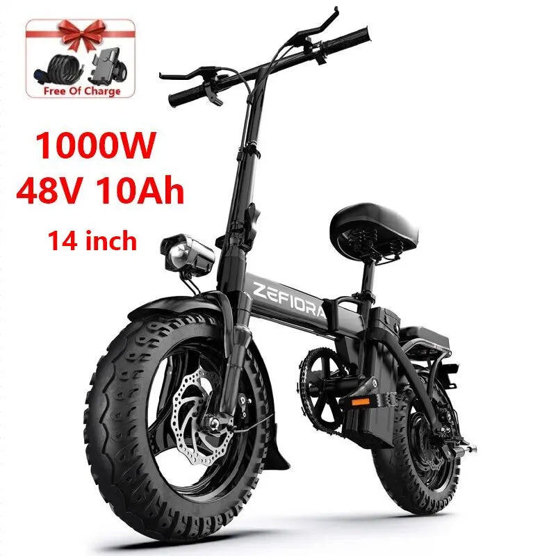 ZEFIORA Electric Bicycle 1000W 48V Aluminum Alloy Front Disc Brake