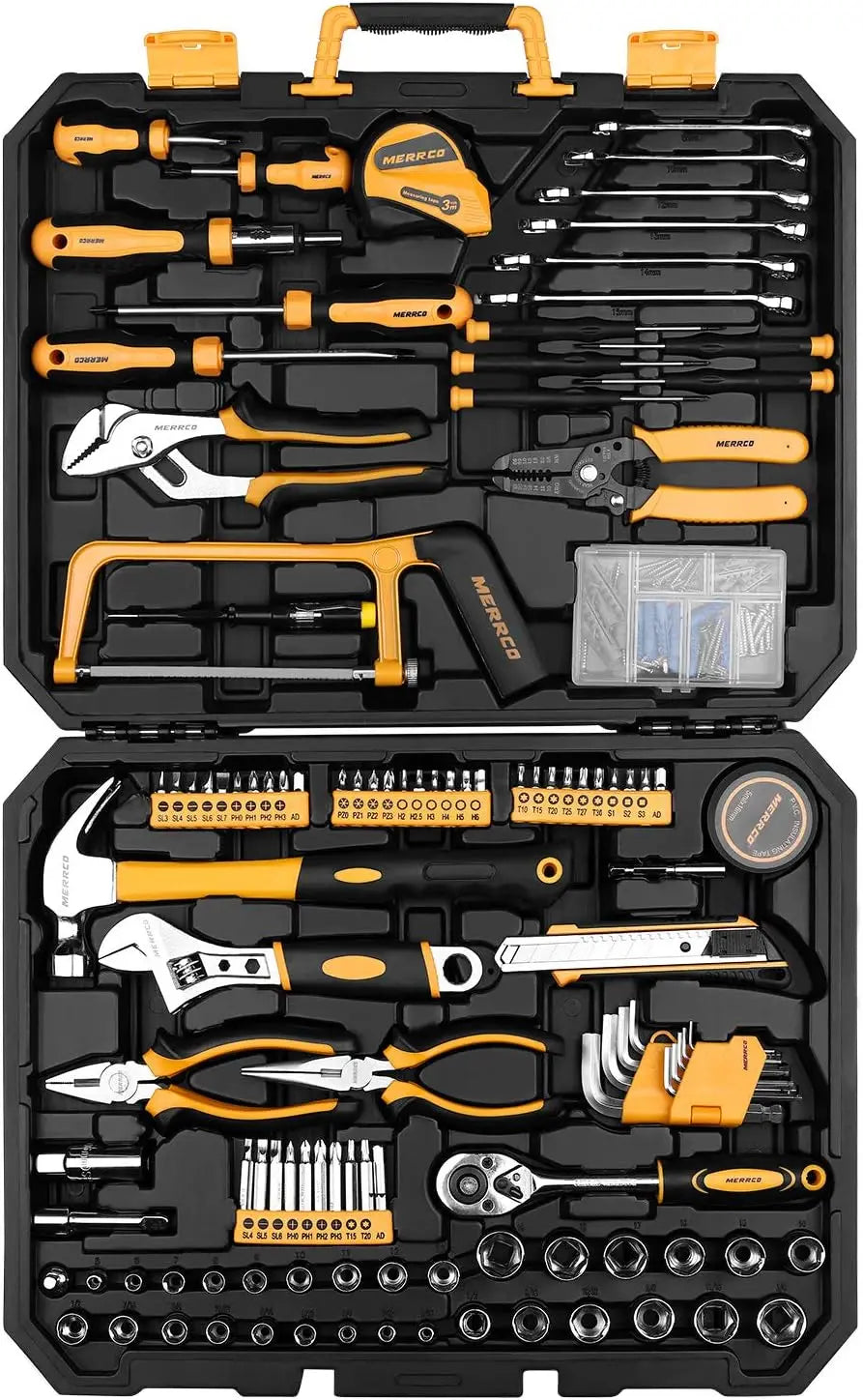 DEKO 198-Piece Home Repair Tool Kit With Hand Tools
