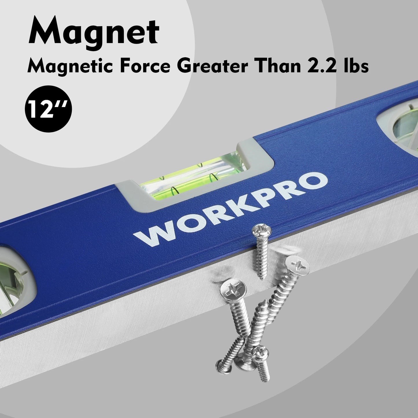 WORKPRO 3-Piece Spirit Level Set With Magnetic Torpedo Levels