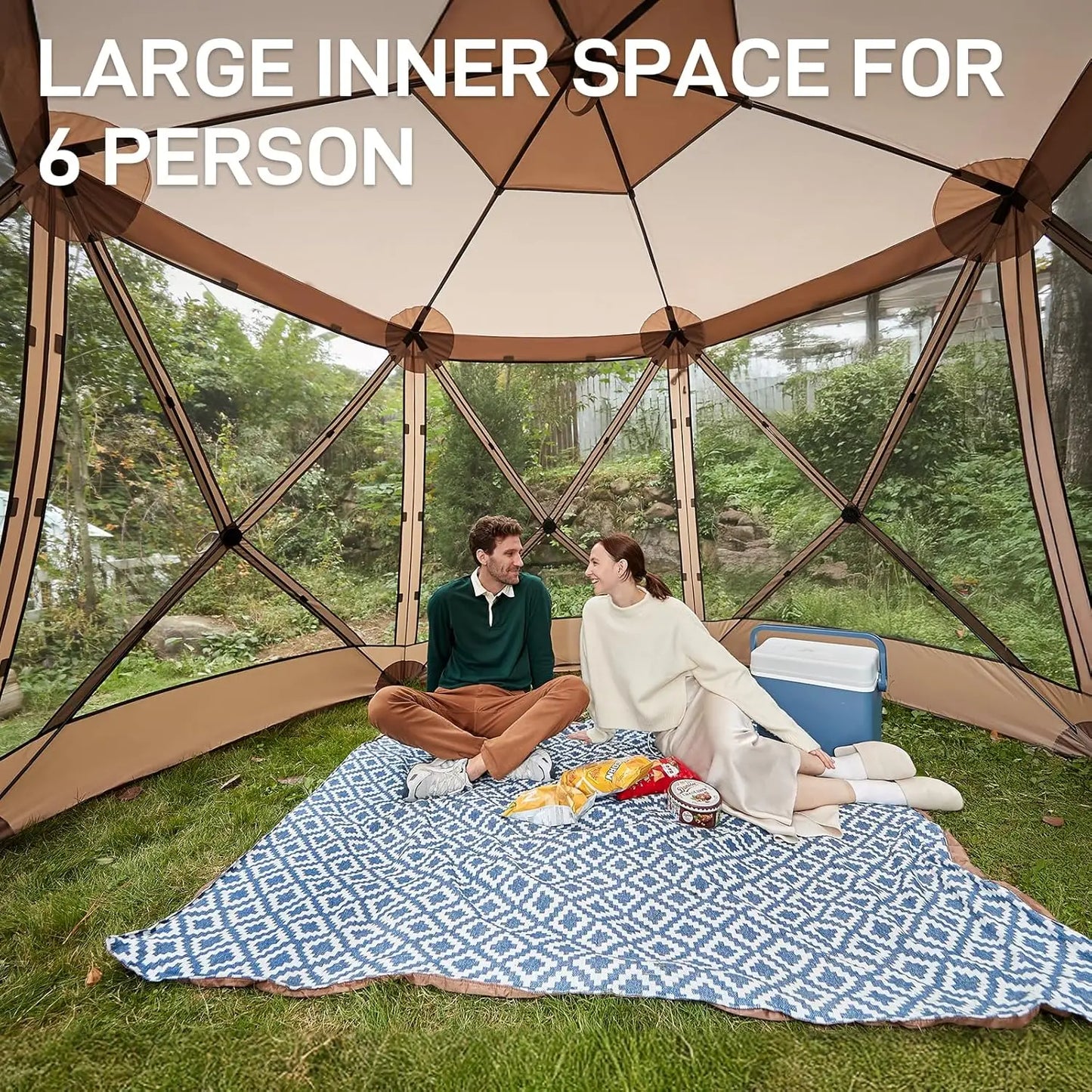 Pop Up Screened Tent Gazebo With Netting